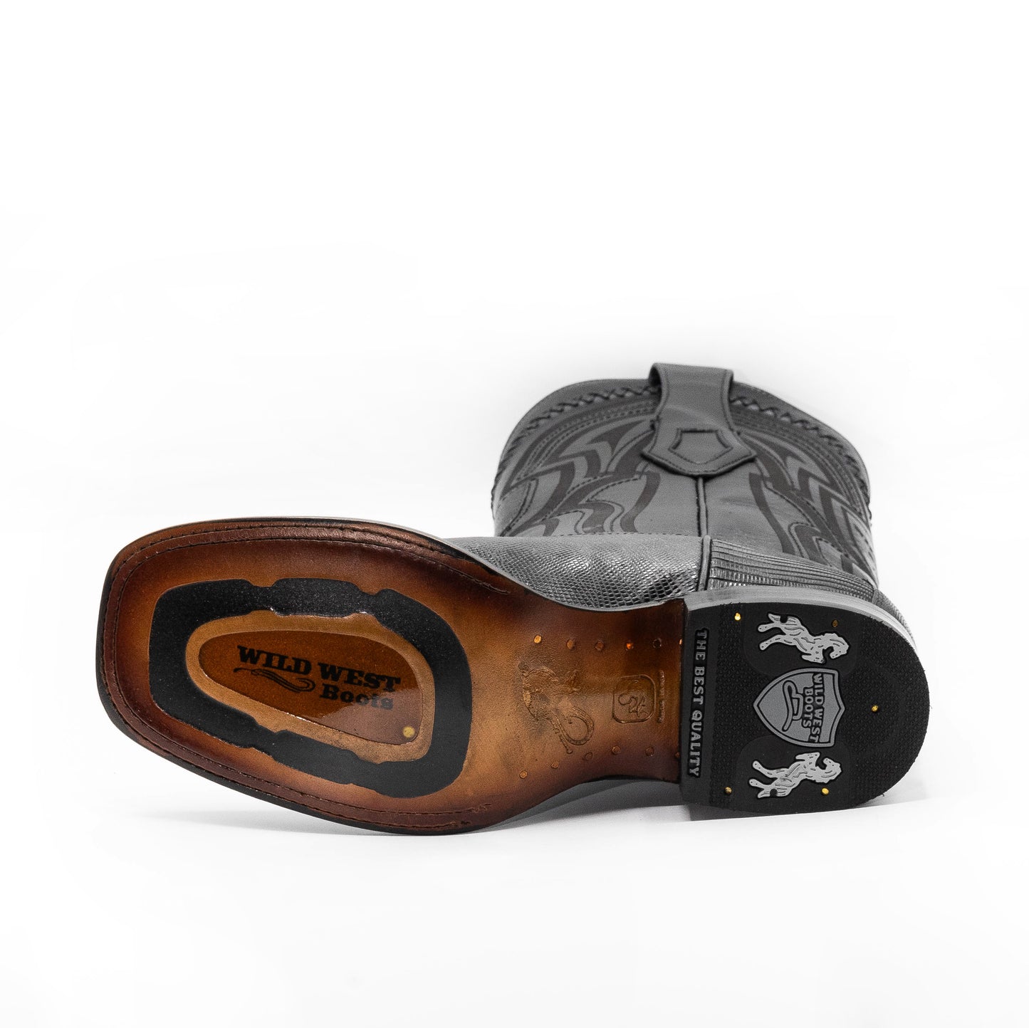 BOTA WILD WEST PIEL TEJU BAMBA NEGRA