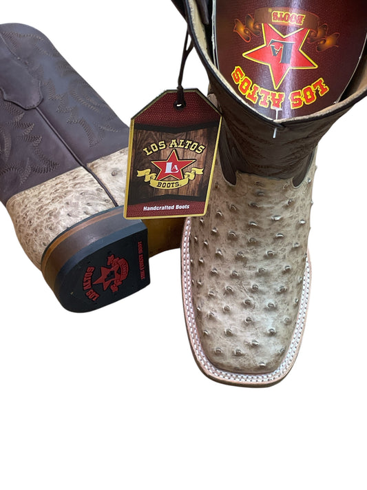 Bota de Avestruz Color Mocha "Los Altos Boots"