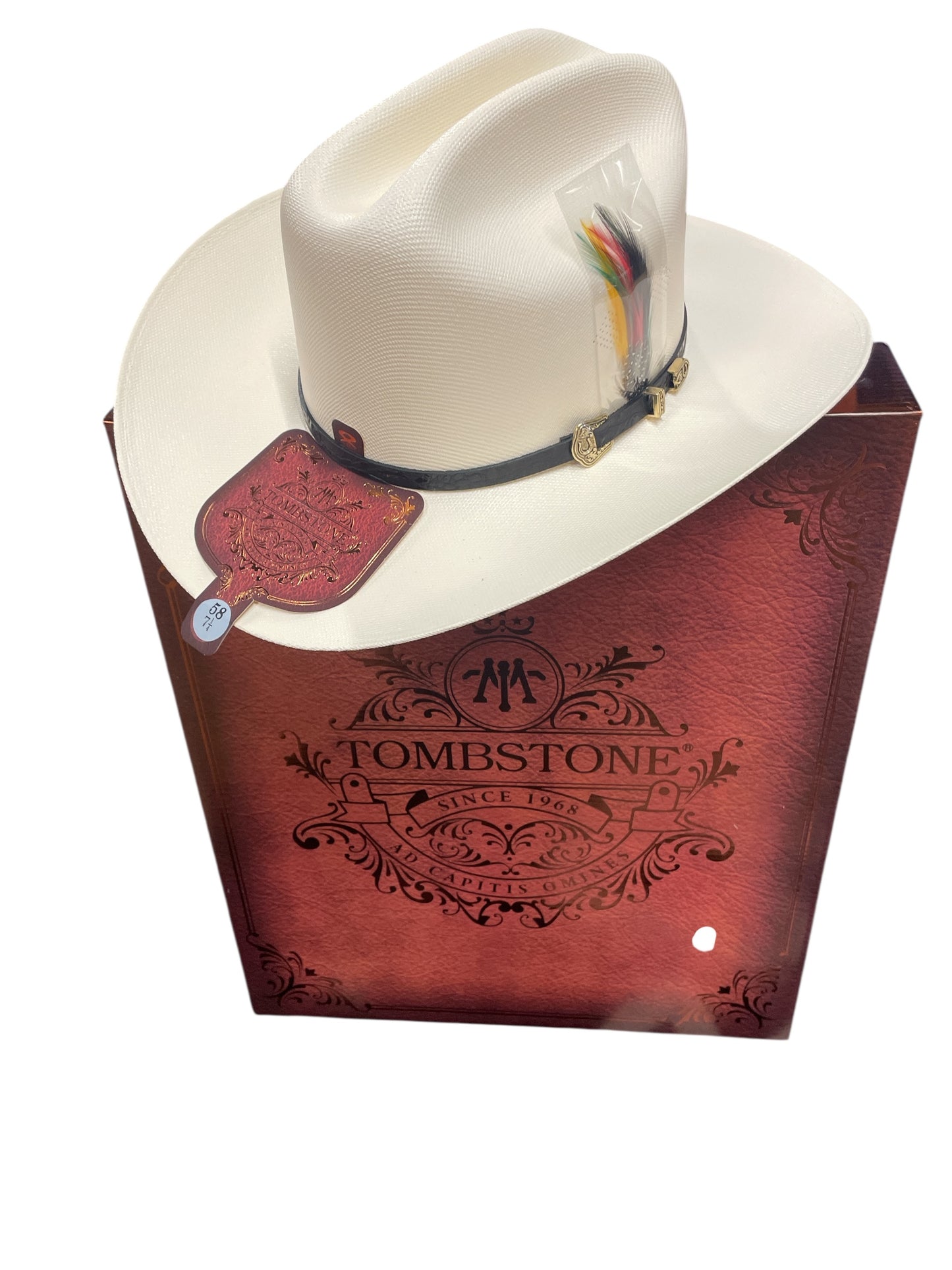 SOMBRERO TOMBSTONE  estilo Sinaloa falda 3 1/2 incluye su caja